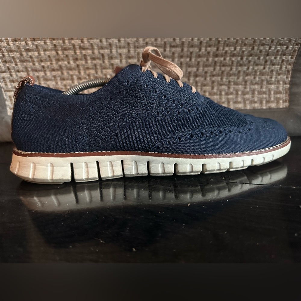 Cole Haan Men's ZERØGRAND Wingtip Oxford Marine Stitchlite Ivory Sz 11 M EUC